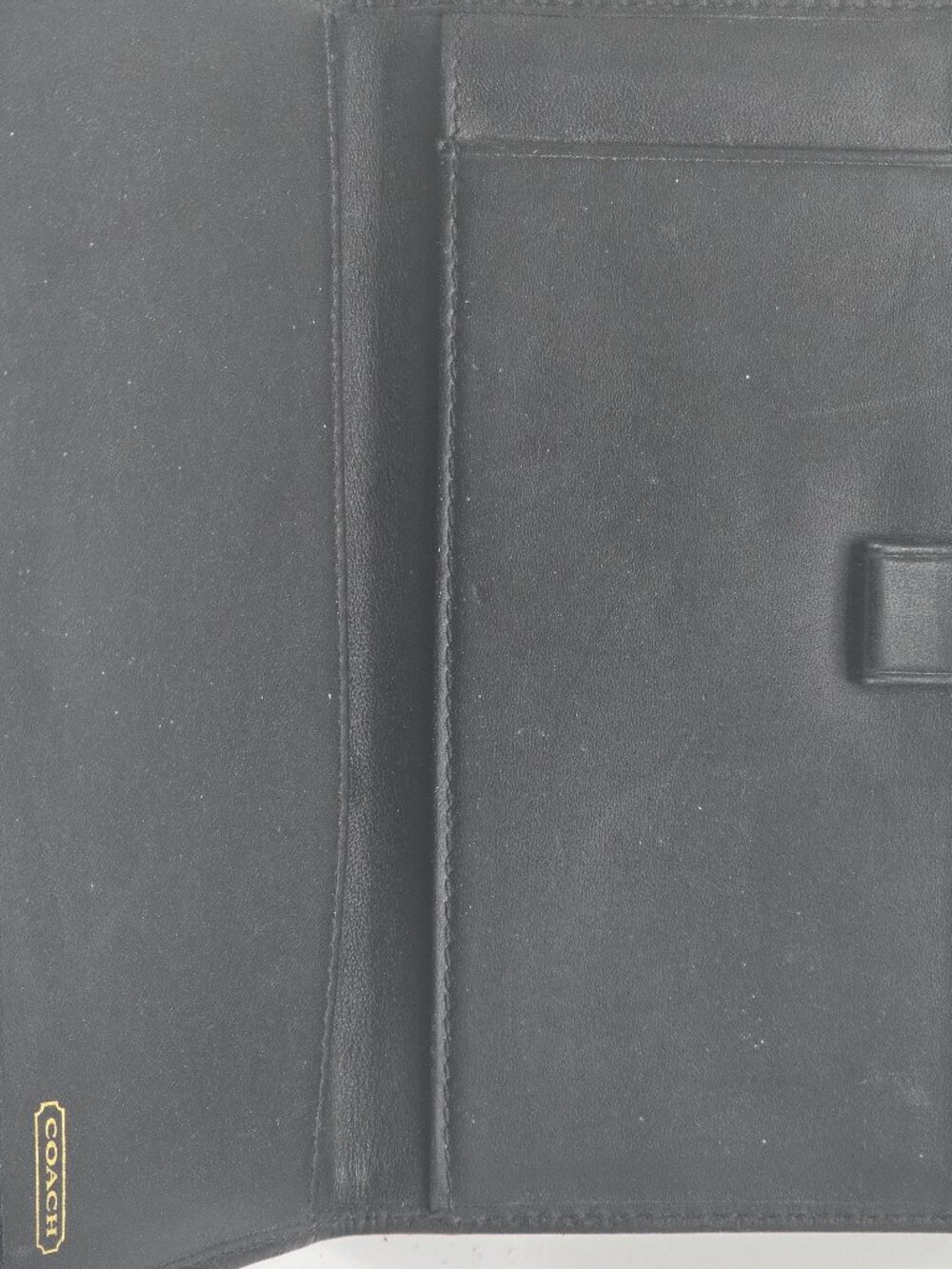 Coach Signature Checkbook Wallet Black Jacquard & Leather Long Bifold Organizer